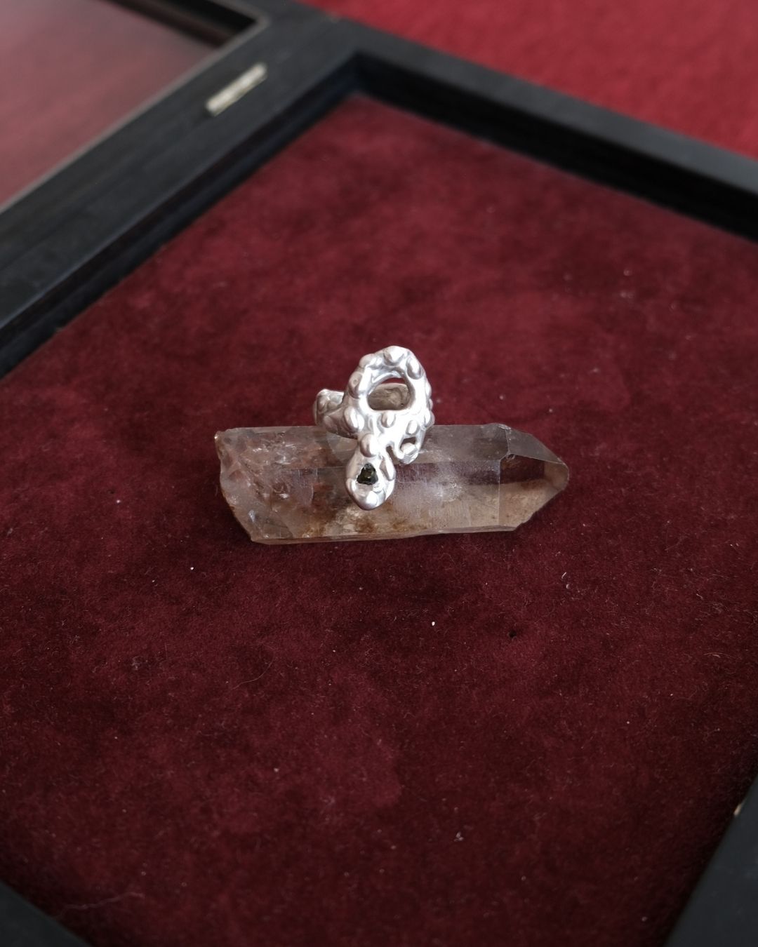 Crocodile Tear Ring in Silver
