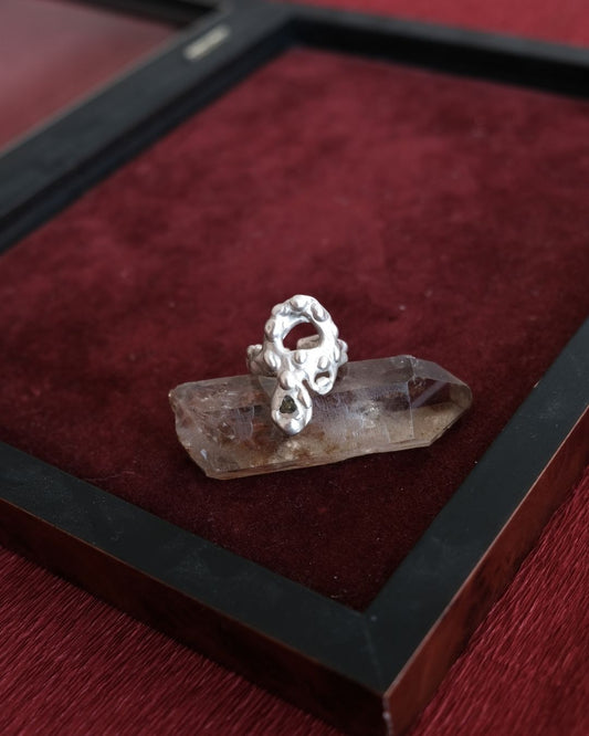 Crocodile Tear Ring in Silver