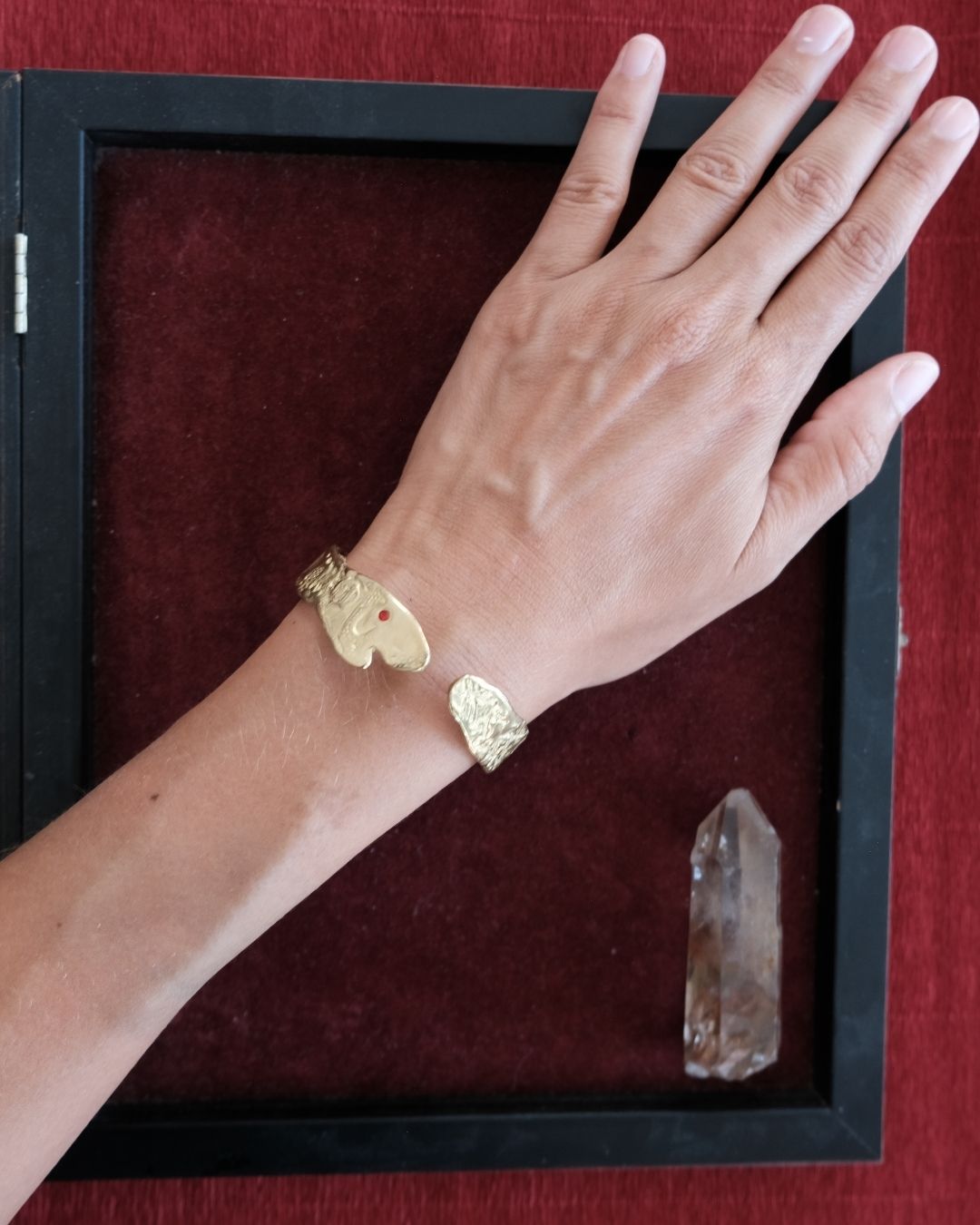 Fish Bracelet in Bronze – Red Cubic
