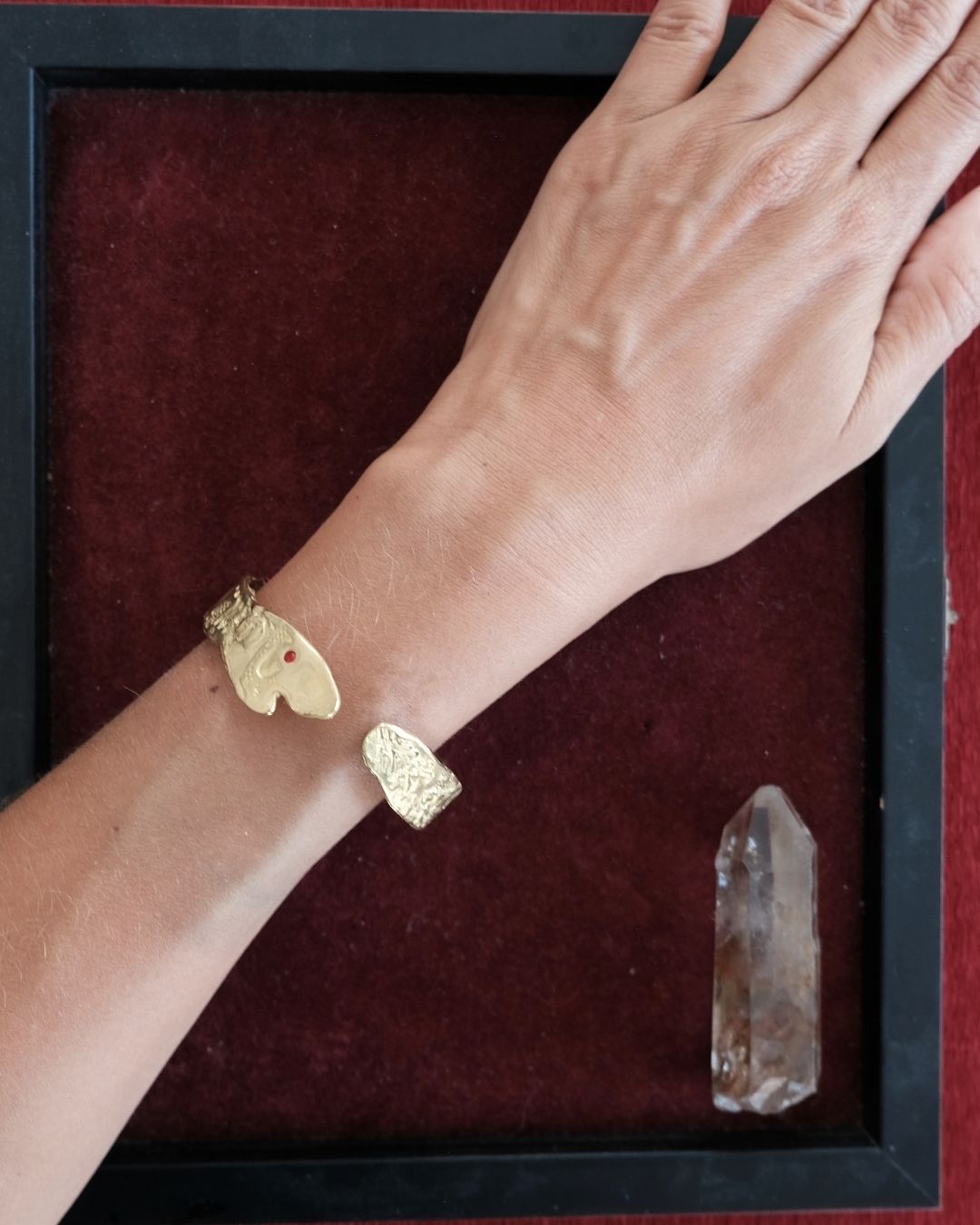 Fish Bracelet in Bronze – Red Cubic