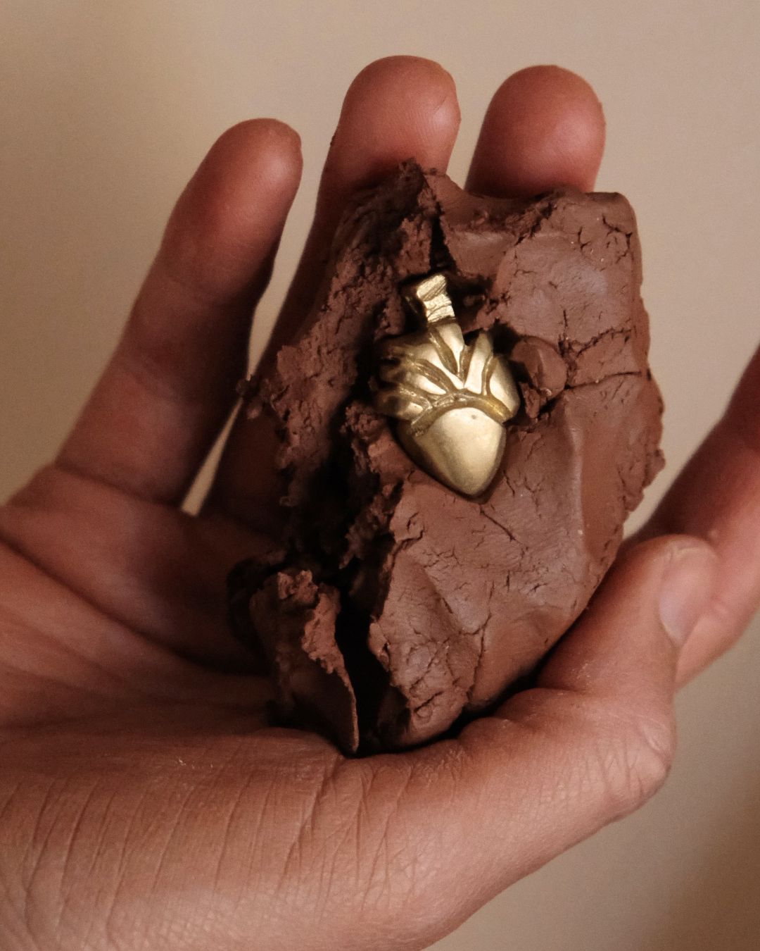 Sweet Little Heart in Bronze